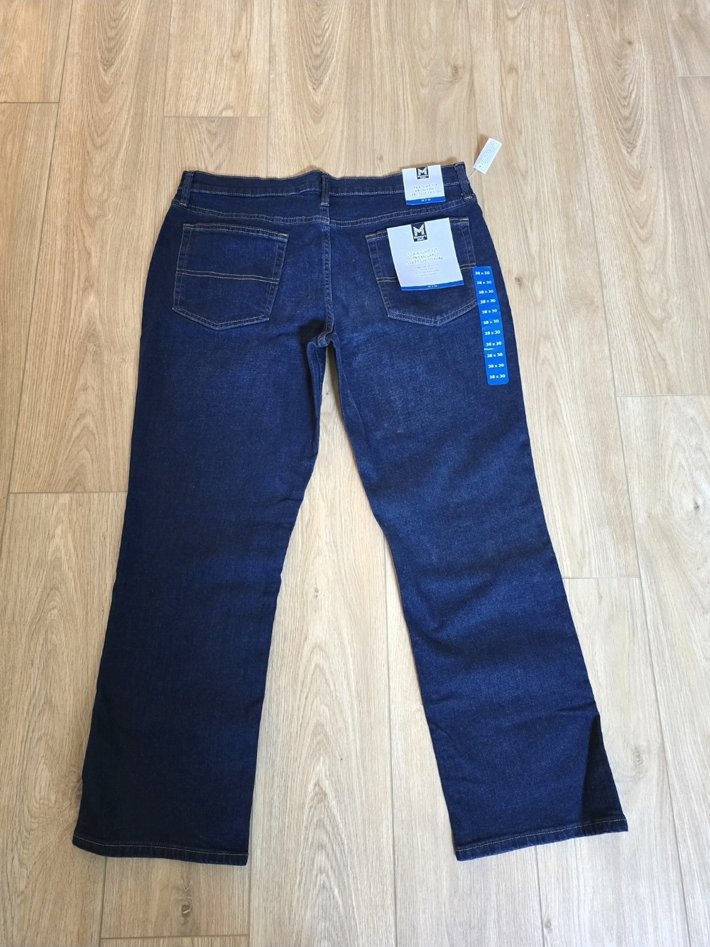 Dark Blue Straight Men’s Jeans - Classic Stretch 38 X 30